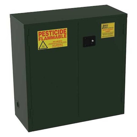 Hazardous Material Storage Cabinet, 30 gal, 1 Shelves, Steel, 43 in W x 44 in H x 18 in D, Green MPN:FL30EP