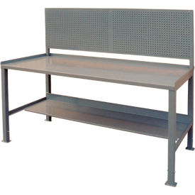 Jamco Stationary Workbench W/ Pegboard Panel & Steel Square Edge 72