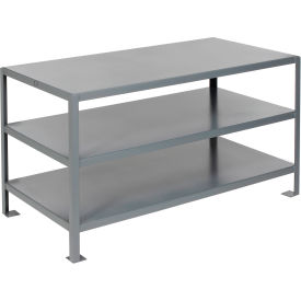 Jamco Stationary Machine Table W/ 3 Shelves Steel Square Edge 24