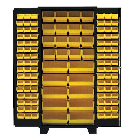 Extra-Heavy Duty Bin Cabinet, 36 in W, 78 in H, 24