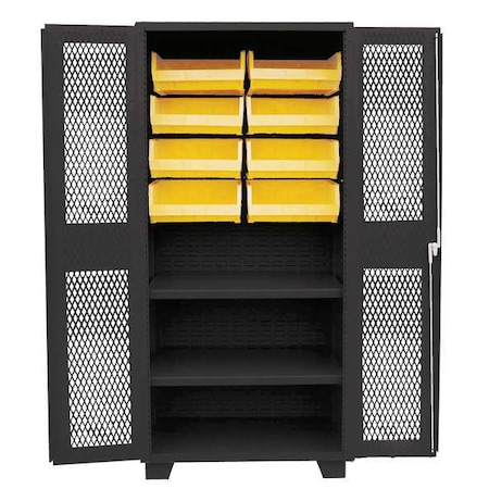 Extra-Heavy Duty Bin Cabinet, 36 in W, 78 in H, 24