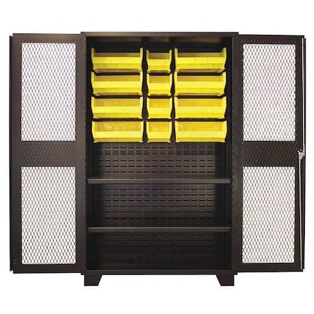 Extra-Heavy Duty Bin Cabinet, 48 in W, 78 in H, 24