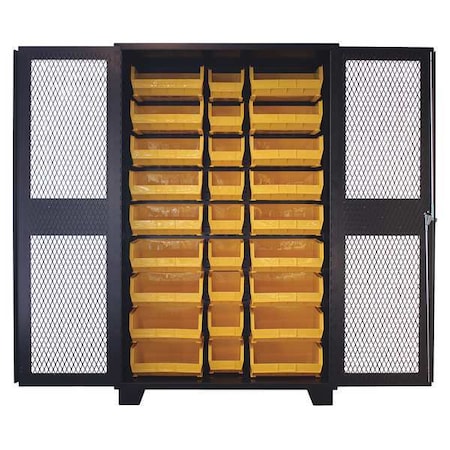 Extra-Heavy Duty Bin Cabinet, 48 in W, 78 in H, 24