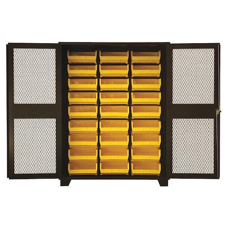 Extra-Heavy Duty Bin Cabinet, 60 in W, 78 in H, 24