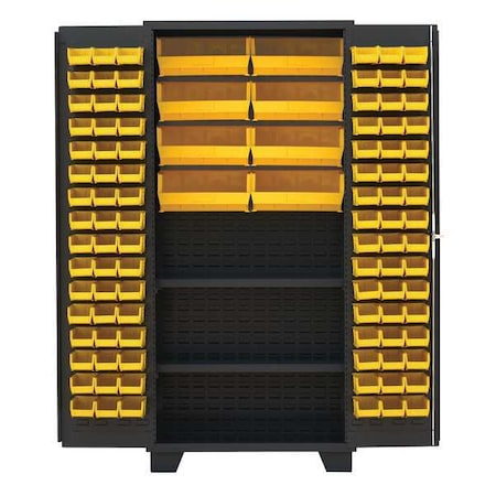 Extra-Heavy Duty Bin Cabinet, 36 in W, 78 in H, 24