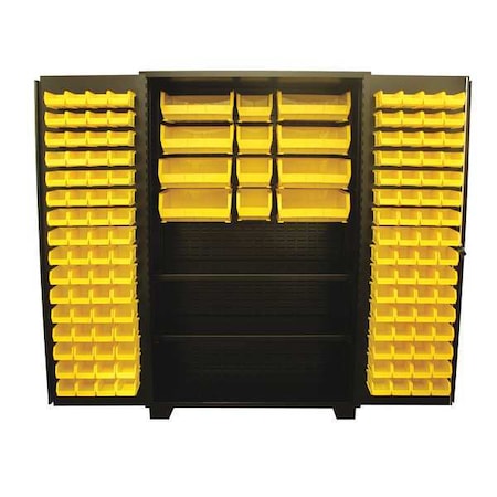 Extra-Heavy Duty Bin Cabinet, 48 in W, 78 in H, 24