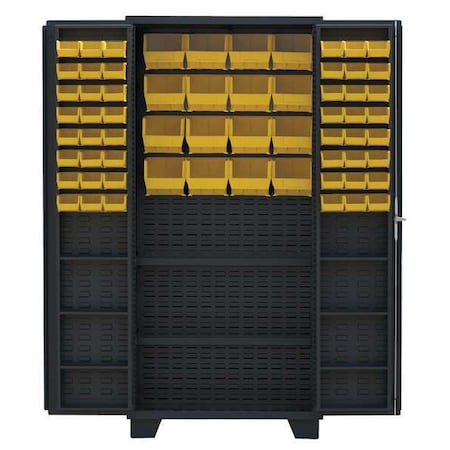 Extra-Heavy Duty Bin Cabinet, 36 in W, 78 in H, 24