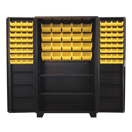 Extra-Heavy Duty Bin Cabinet, 48 in W, 78 in H, 24