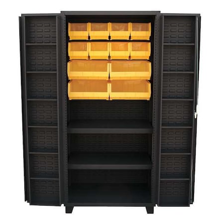 Extra-Heavy Duty Bin Cabinet, 36 in W, 78 in H, 24