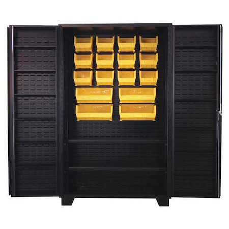 Extra-Heavy Duty Bin Cabinet, 48 in W, 78 in H, 24