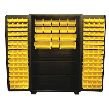 Extra-Heavy Duty Bin Cabinet, 48 in W, 78 in H, 24