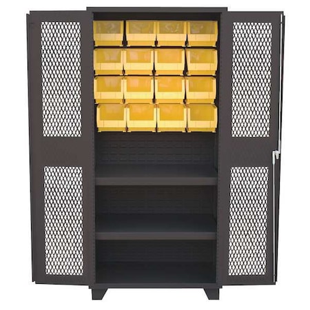 Extra-Heavy Duty Bin Cabinet, 36 in W, 78 in H, 24