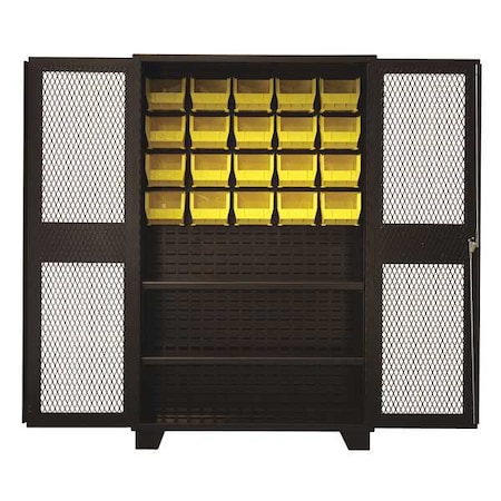 Extra-Heavy Duty Bin Cabinet, 48 in W, 78 in H, 24