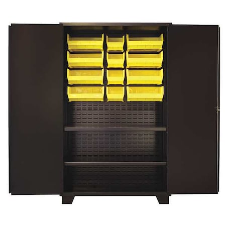 Extra-Heavy Duty Bin Cabinet, 48 in W, 78 in H, 24