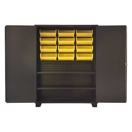 Extra-Heavy Duty Bin Cabinet, 60 in W, 78 in H, 24