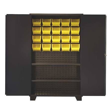 Extra-Heavy Duty Bin Cabinet, 36 in W, 78 in H, 24