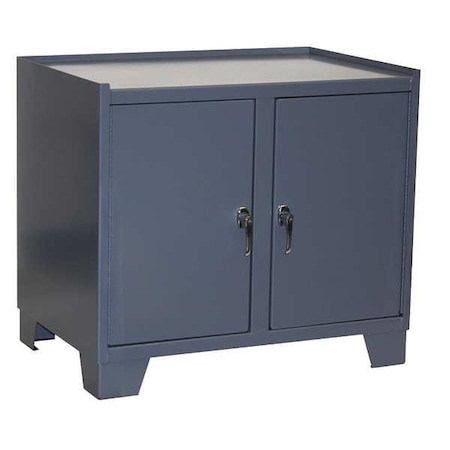 Open Storage Storage Cabinet, 33 in H, 18 in W, 24 in D, Swing, Keyed, Gray, 0 Shelves, 0 Drawers MPN:WJ236GP