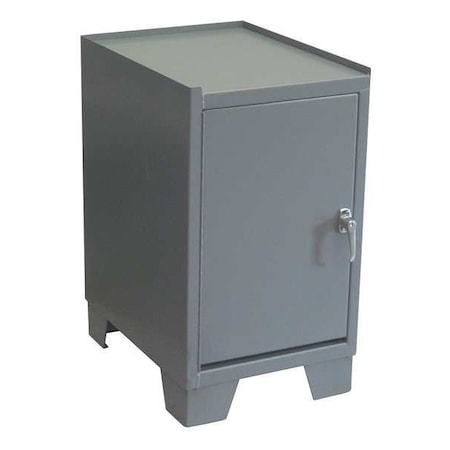 Shelving Storage Cabinet, 33 in H, 18 in W, 24 in D, Swing, Keyed, Gray, 2 Shelves, 0 Drawers MPN:WP218GP