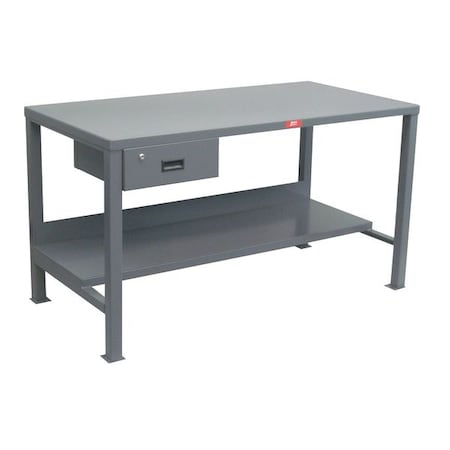 Heavy Duty Fixed Work Bench, Steel, 72