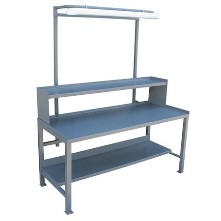 Heavy Duty Fixed Work Bench, Steel, 72