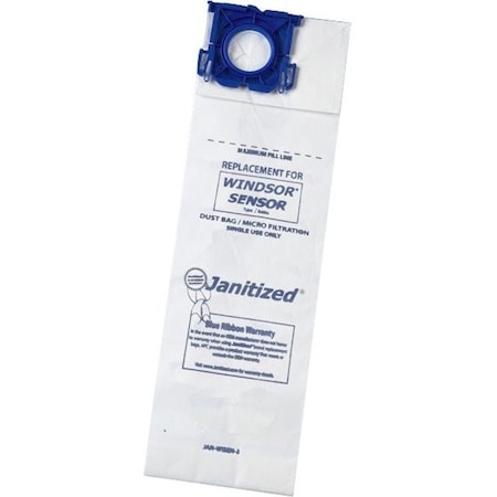 Filter Bag, For Windsor Sensor/S2/XP, PK10, 3-Ply, Micro Filter, 10 PK MPN:JAN-WISEN-3(10)