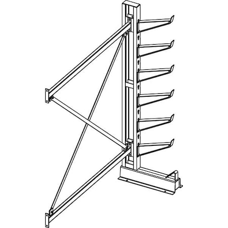 Add-On Cantilever Rack Unit 7 ft, H, 1 Side MPN:CR-6A
