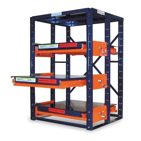 E-Z Glid Roll Out Steel Shelving Starter Rack, 36