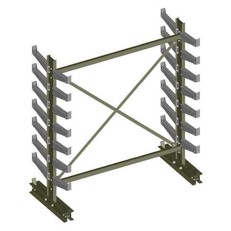 Starter Cantilever Rack, 2 Sides, 7 ft. H MPN:QT501D72