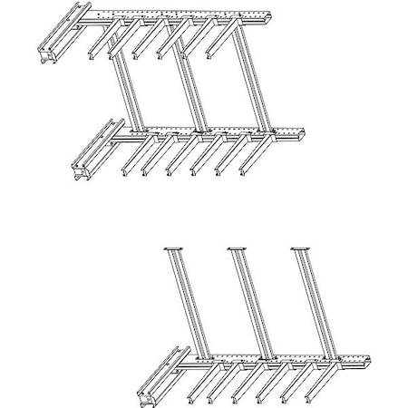 Add-On Cantilever Rack, 1 Side, 10 ft. H MPN:SC-10AJ