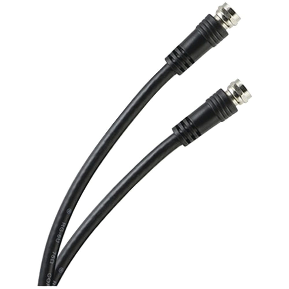 GE Coaxial Cable, 6', Black, RG6 MPN:33626