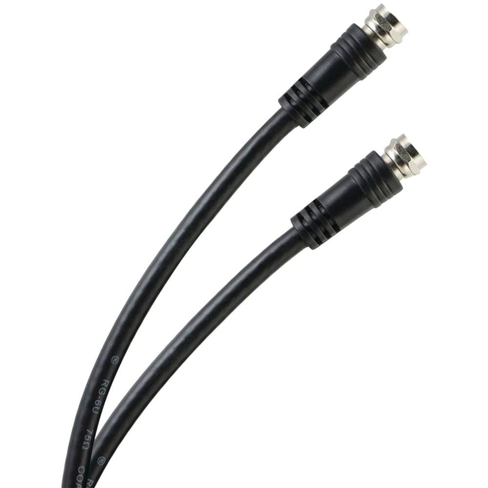 GE Coaxial Cable, 15', Black, RG6 MPN:33627