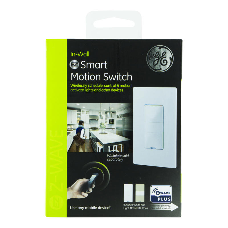 GE Z-Wave Plus Smart Motion In-Wall Tap Switch, White, 26931 MPN:26931