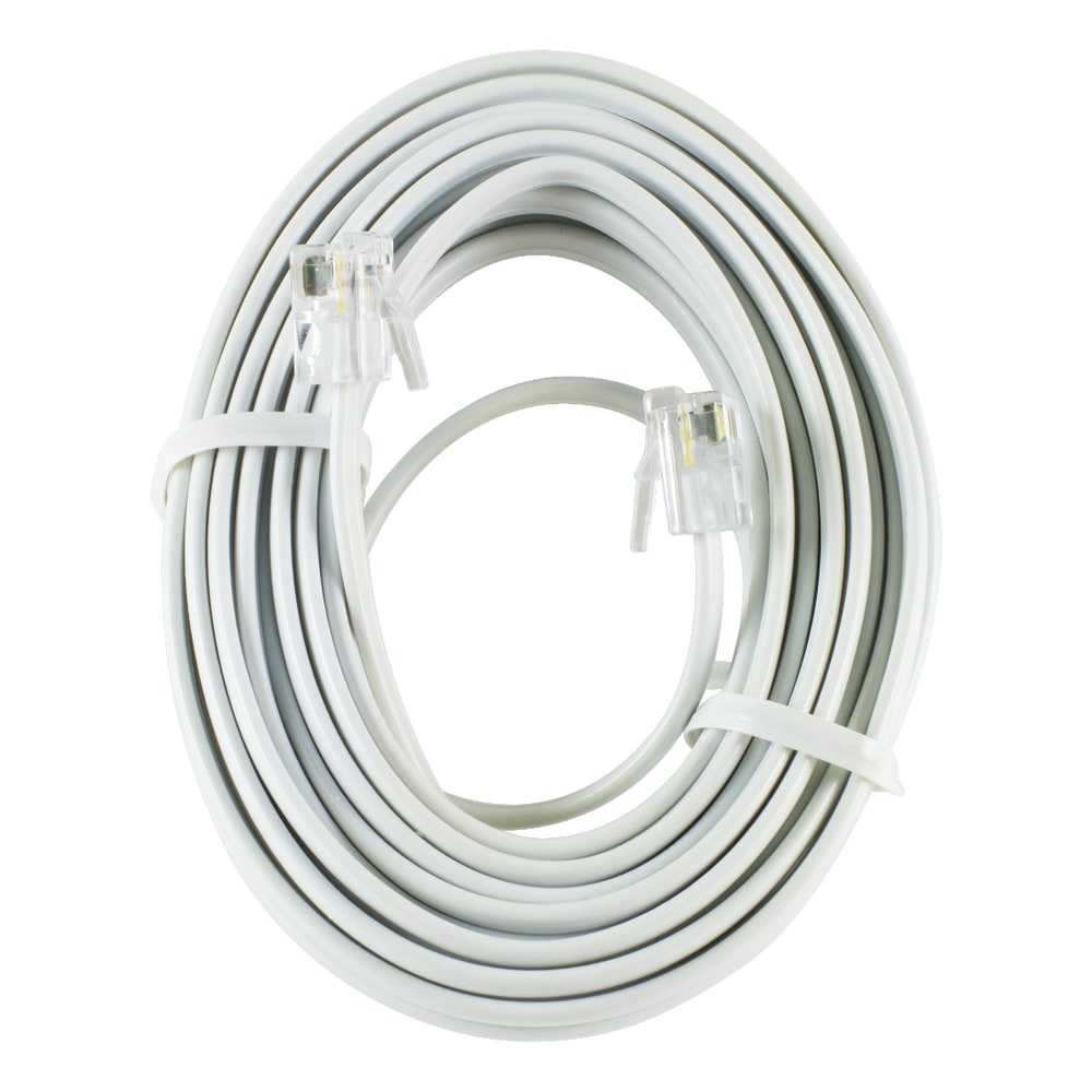 PowerGear Phone Line Cord, 25ft, White, 76119999 MPN:76119999