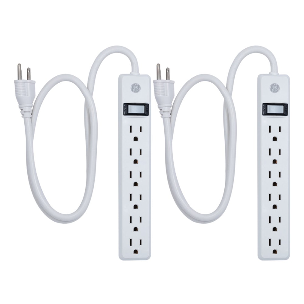 GE 14709 6-Outlets Power Strip - 6 - 4 ft Cord MPN:14709