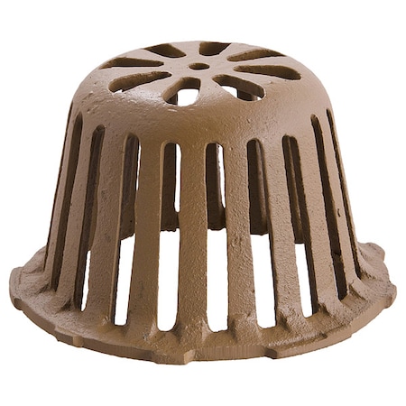 Roof Drains Dome Strainer, Cast Iron, Polyethylene, 6 11/16 in MPN:1330CID