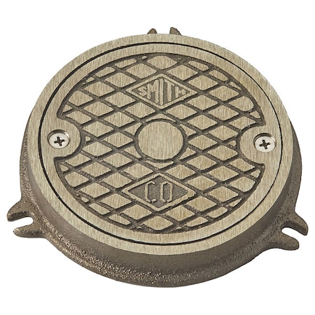 Floor Access Cover Floor Cleanout, Nickel Bronze, 4