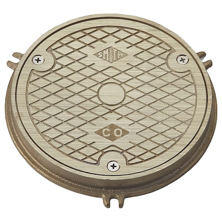 Floor Access Cover Floor Cleanout, Nickel Bronze, 6