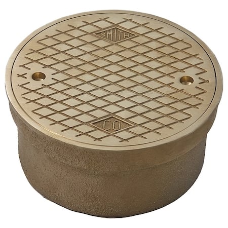 Round Floor Cleanout, Nickel Bronze, 4