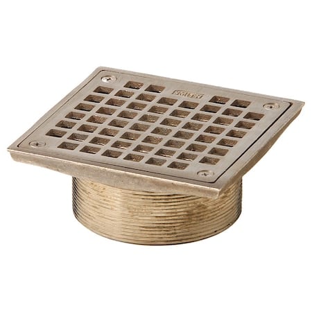Square Commercial Grate, Nickel Bronze, 3-3/4