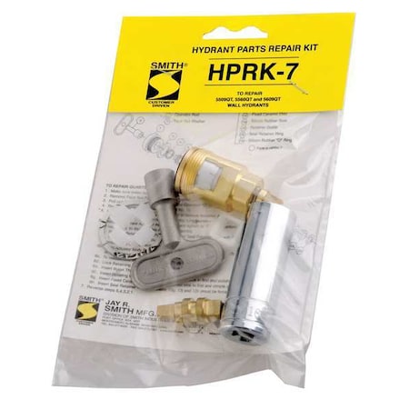Wall Hydrant Parts Repair Kit, Material of Construction Aluminum, Brass, Delrin and Fiber, Neoprene MPN:HPRK-7