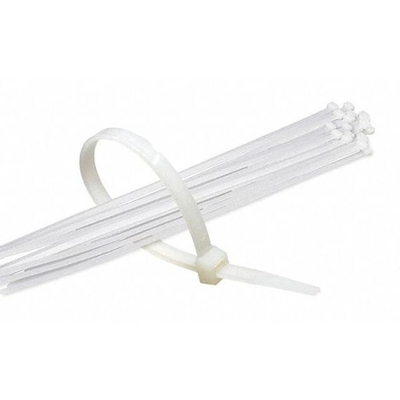 Cable Tie, 8 in L, Clear, Nylon, 50 lb Strength, 500 PK MPN:ZT-0009