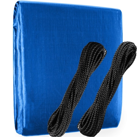 All Purpose Tarp, 20 ft x 25 ft, 5 Mil, Blue, Polyethylene MPN:BT-2025FR-KIT