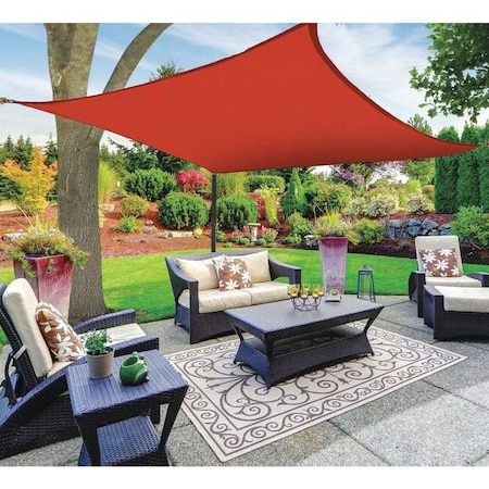 Sail Canopy, Square, Red, 18ftX18ft MPN:SH-40006
