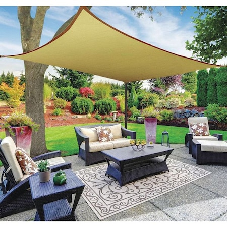 Sail Canopy, Rectangle, Beige, 12x16 ft MPN:SH-40031
