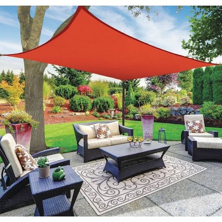 Sail Canopy, Rectangle, Red, 12x16 ft MPN:SH-40033
