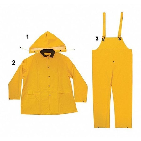 Yellow Rainsuit, Heavy Duty, 3pc, 2XL MPN:EGRS-400 2XL