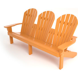 Frog Furnishings Grand Isle Adirondack Recycled Plastic 3-Seat Chair Cedar PB ADGISCED