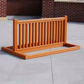 Frog Furnishings 6' Double Sided Recycled Plastic Bike Rack 6-10 Bikes Cedar PB BIKECED