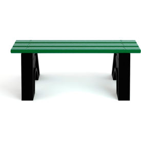 Frog Furnishings Sport 4' Recycled Plastic Bench Green Bench/Black Frame PB 4GRESPOE