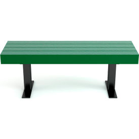 Frog Furnishings Trailside 4' Recycled Plastic Bench Green Bench/Black Frame PB 4GRETRA